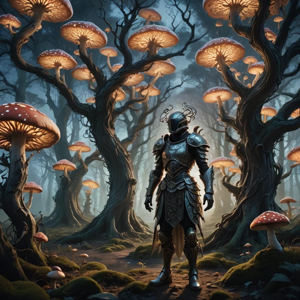 Mystical Forest Figure in Karla Ortiz Style