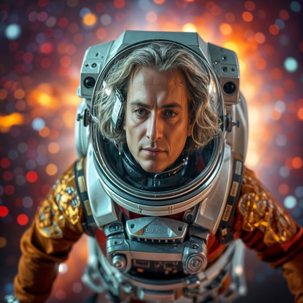 Bach in Space: Hyperrealistic Cinematic Portrait
