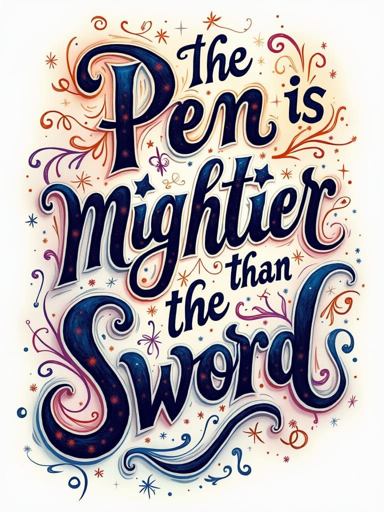 Calligraphy Art: Pen Is Mightier Than Sword