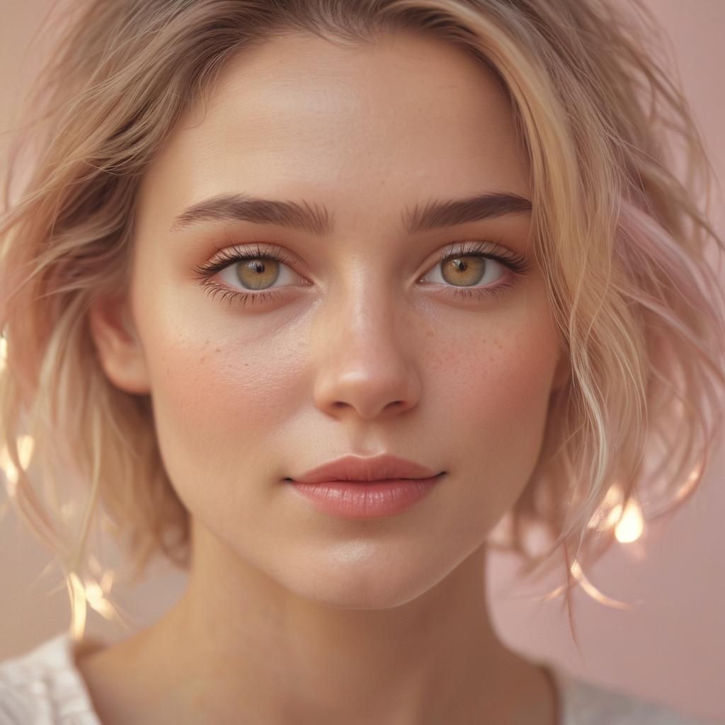 Romantic Portrait of Woman with Gentle Smile