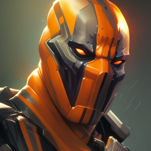 Deathstroke Portrait in Hyperdetailed Style