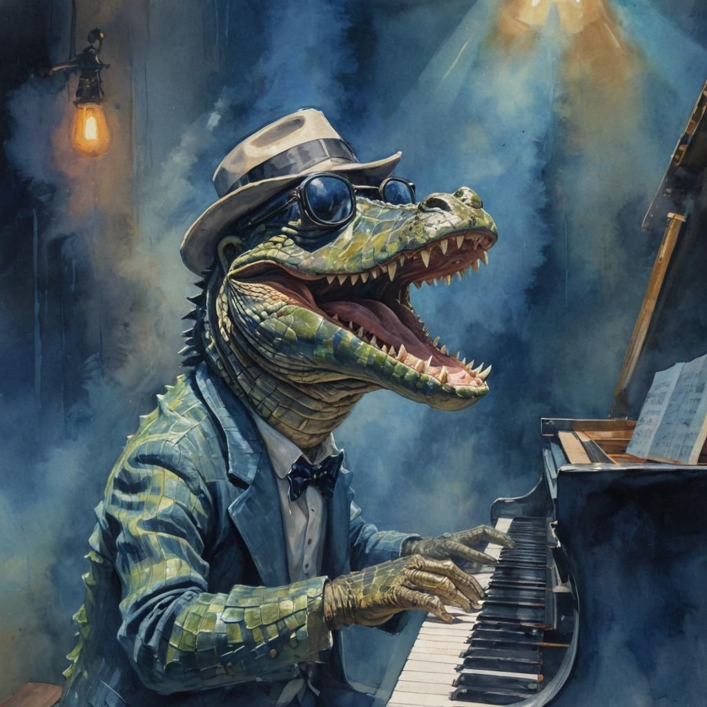Al Gator on piano
