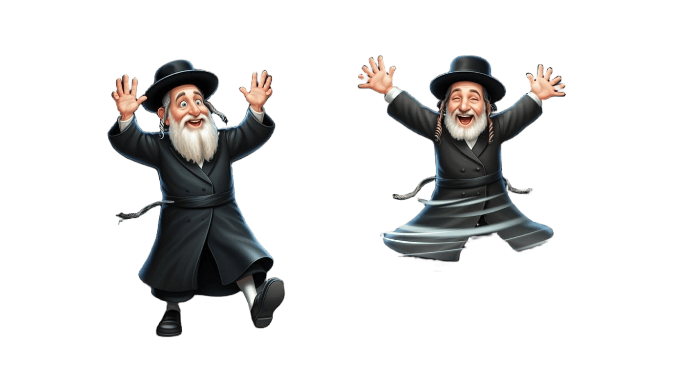Hasidic Man in Ecstatic Revelation as Digital Painting