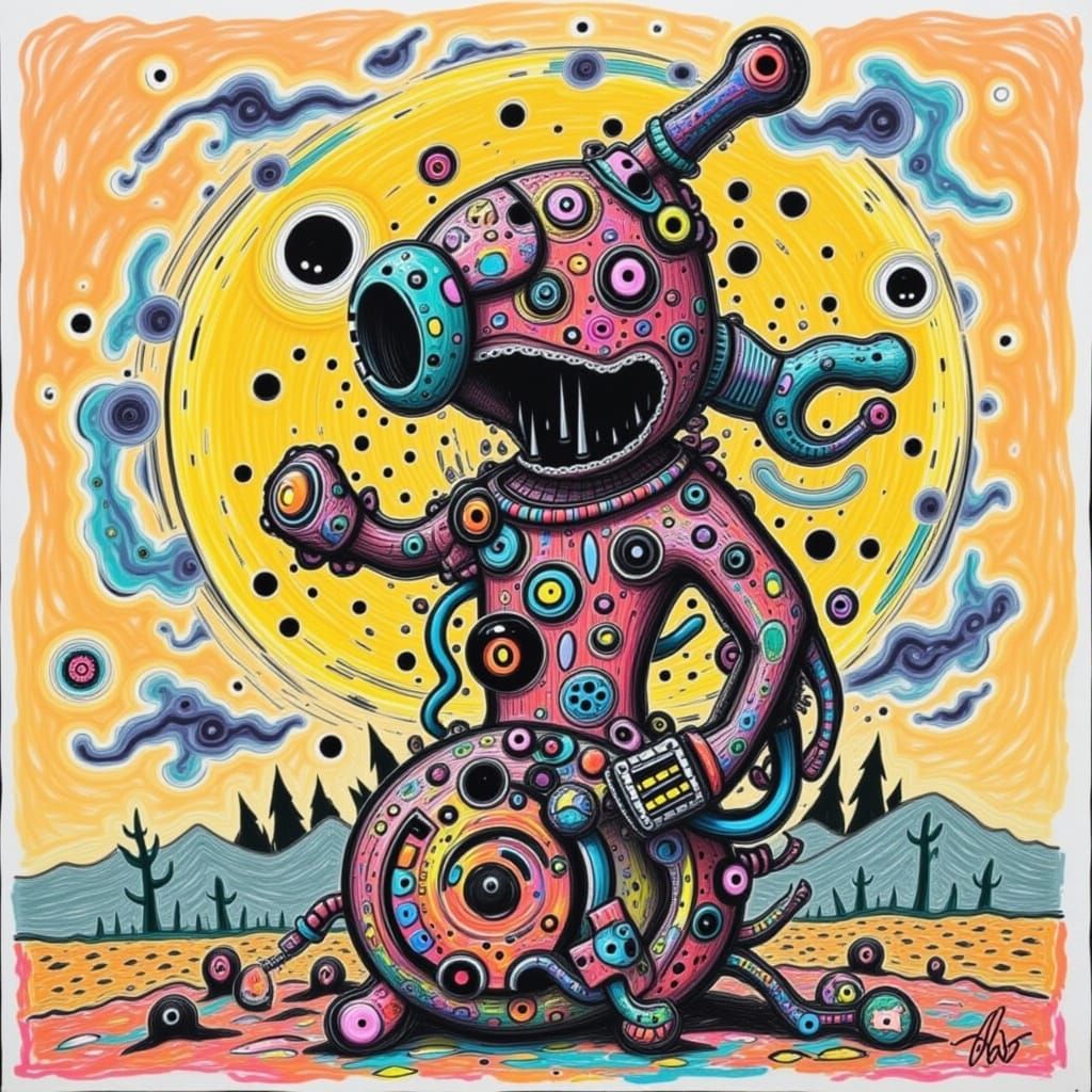 Surreal Cryogenic Nightmare with Screaming Dots