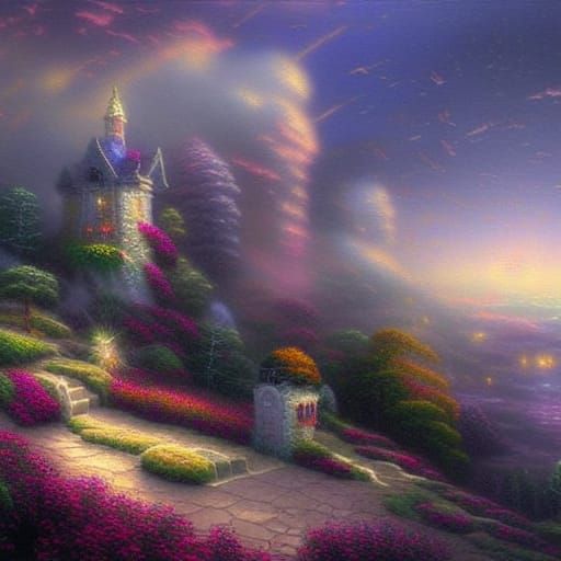 Ethereal Sky Worlds: A Hyperdetailed Fantasy Landscape