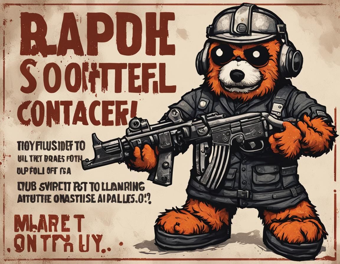 Anti-Plushie Propaganda Poster Art in High Resolution