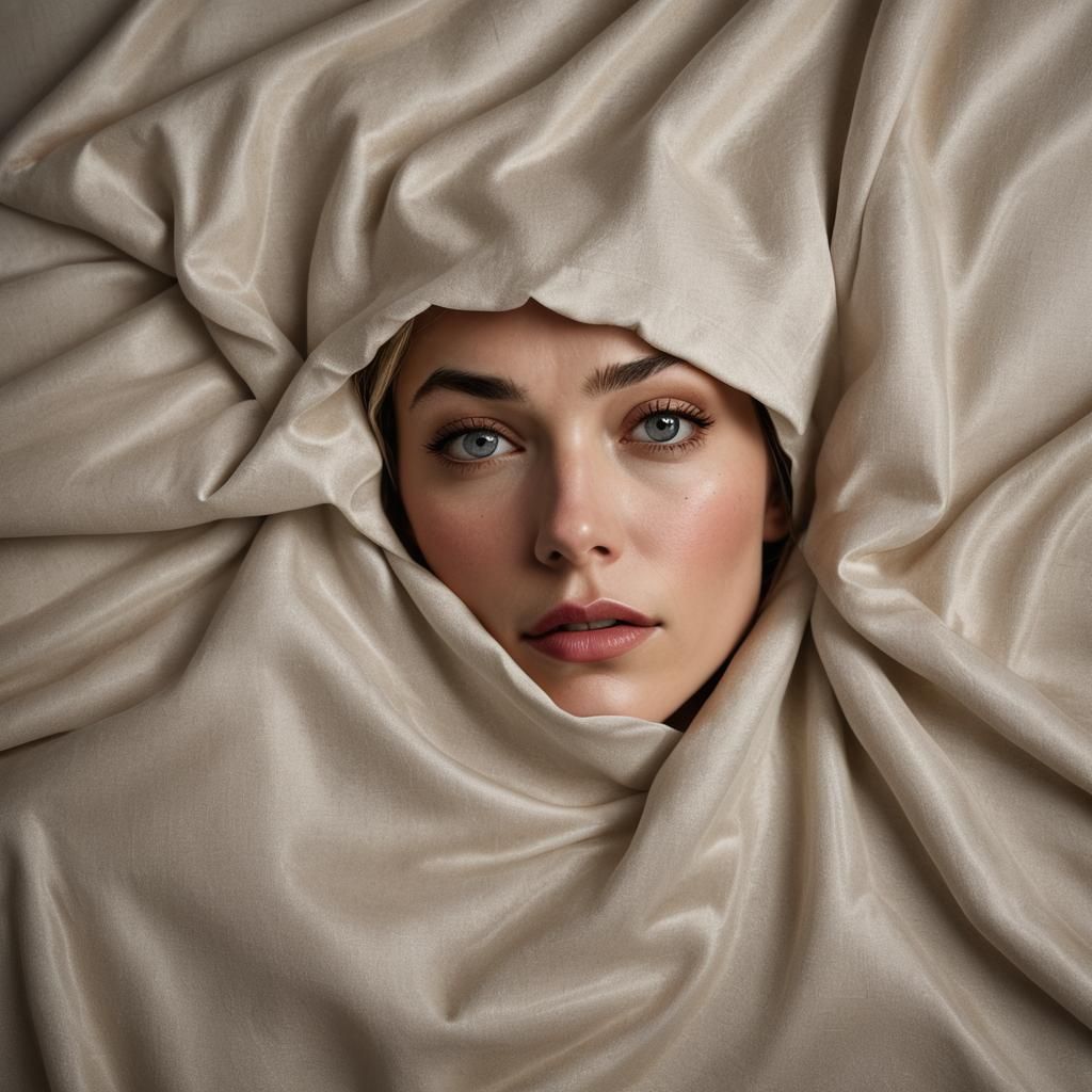 Supergirl Steals Bed Covers: Portrait Photography