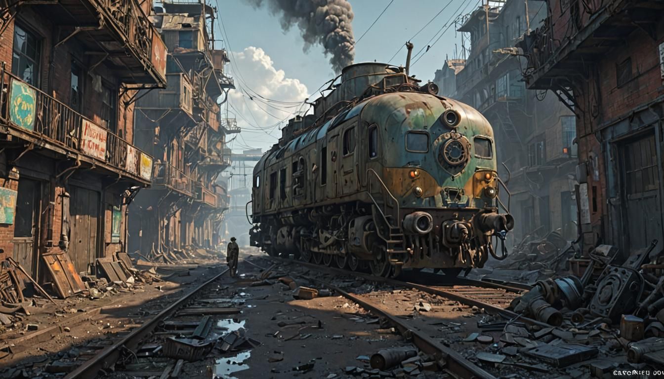 Post-Apocalyptic Dieselpunk World in 1940s Style