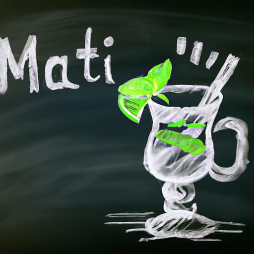 Mojito in Chalk Drawing Style