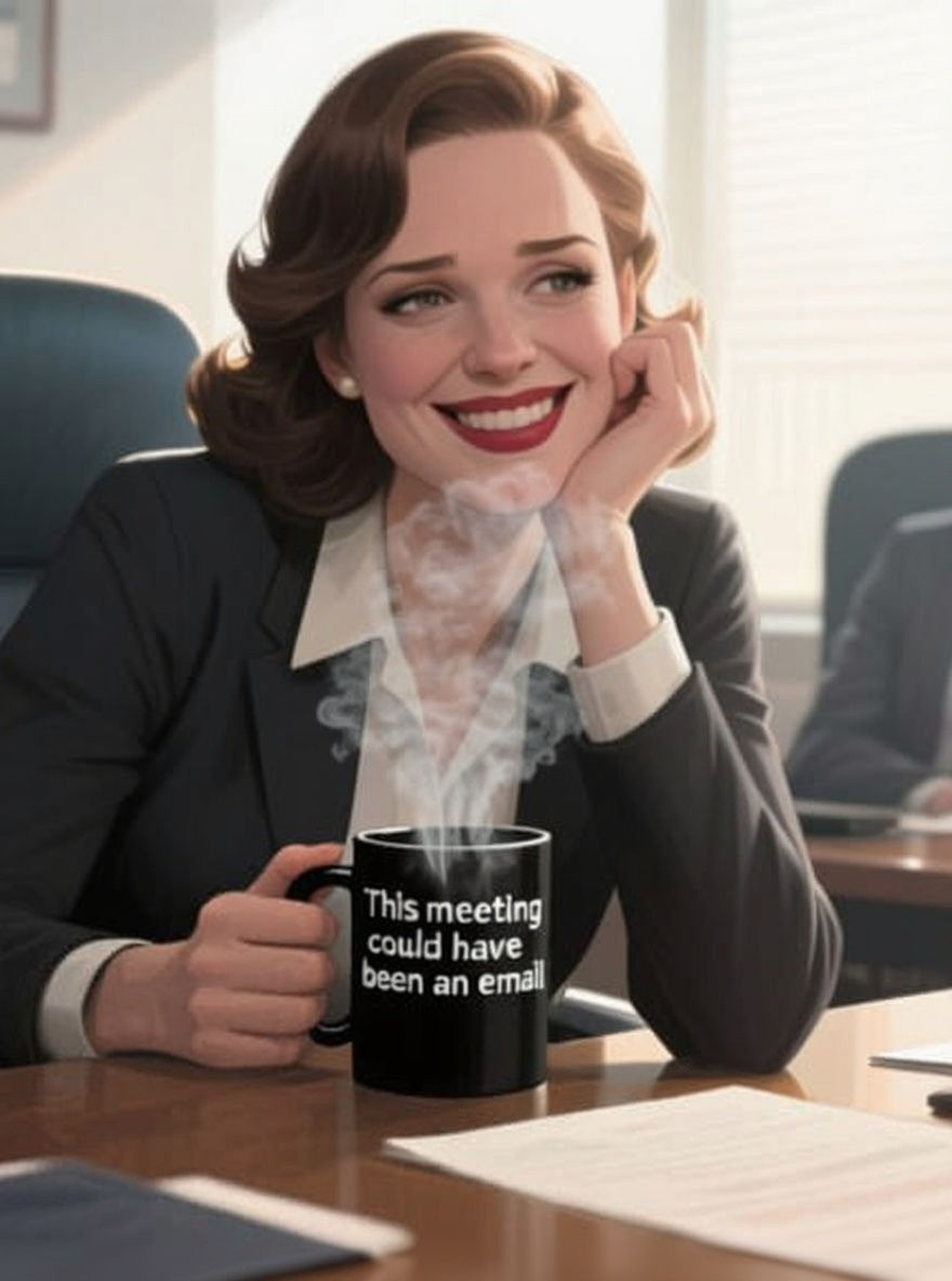 Bored Secretary Mug "This meeting could have been an email"