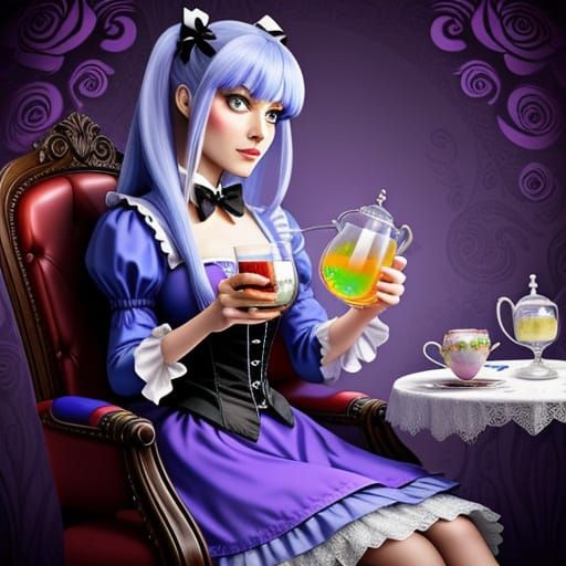 Surreal Wonderland Scene in Adult Cartoon Art