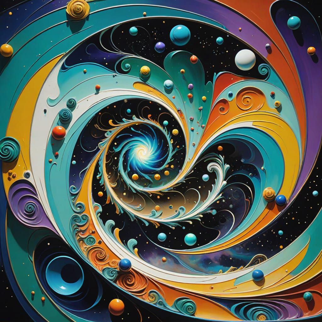 Cosmic Vortex Eruption in Ethereal Colors