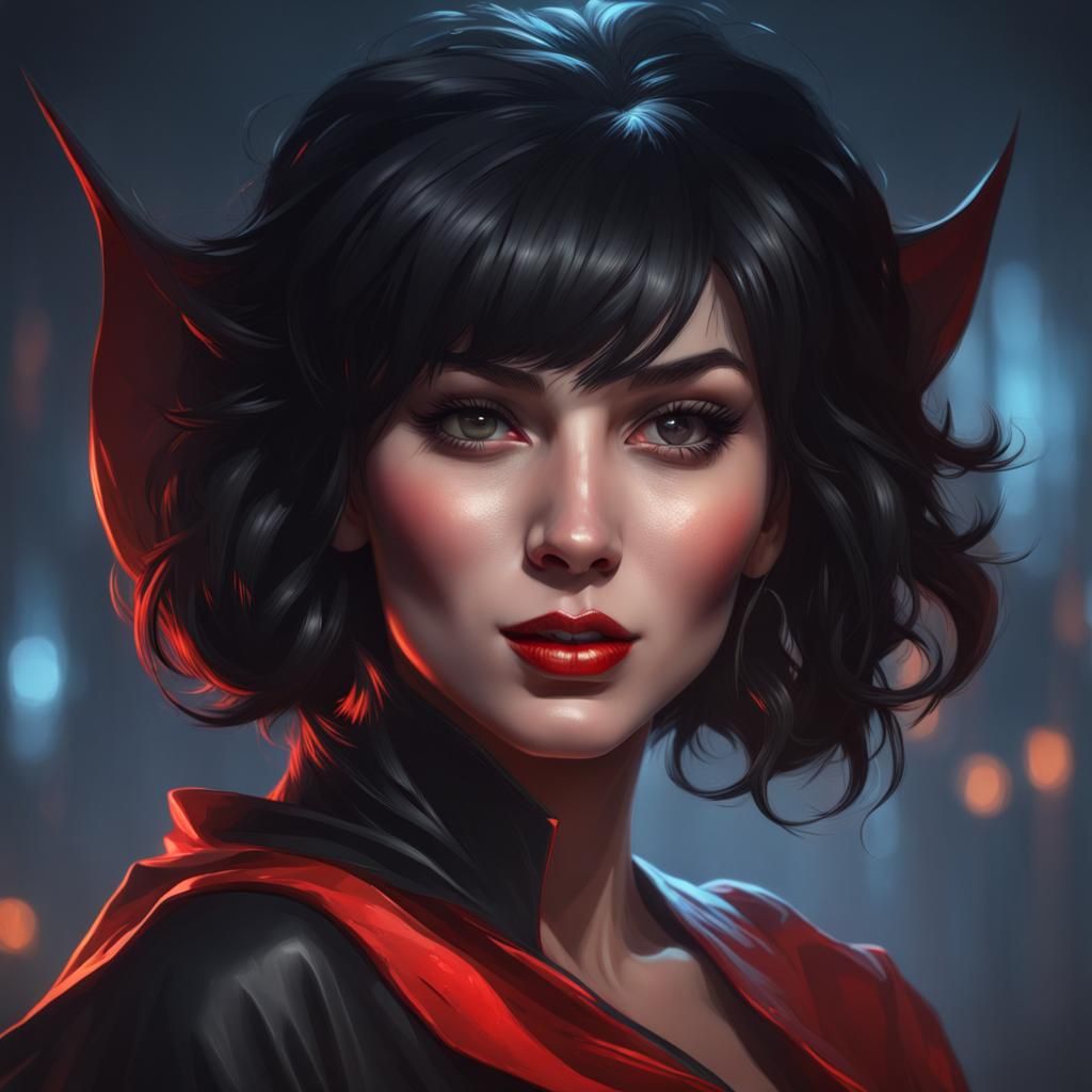 Halloween Girl Portrait in Hyperdetailed Digital Art