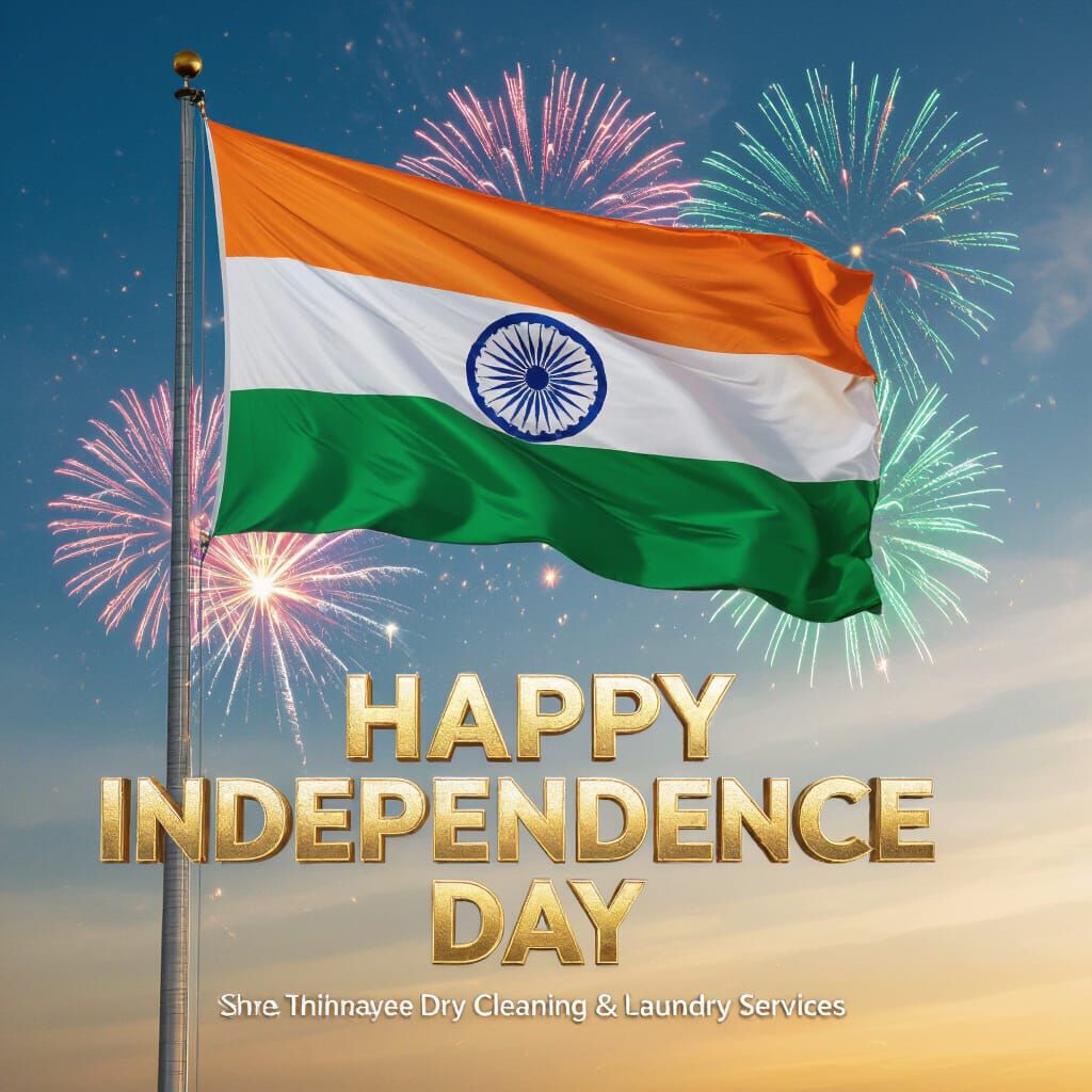 Indian Flag Independence Day Celebration in Digital Art Styl...