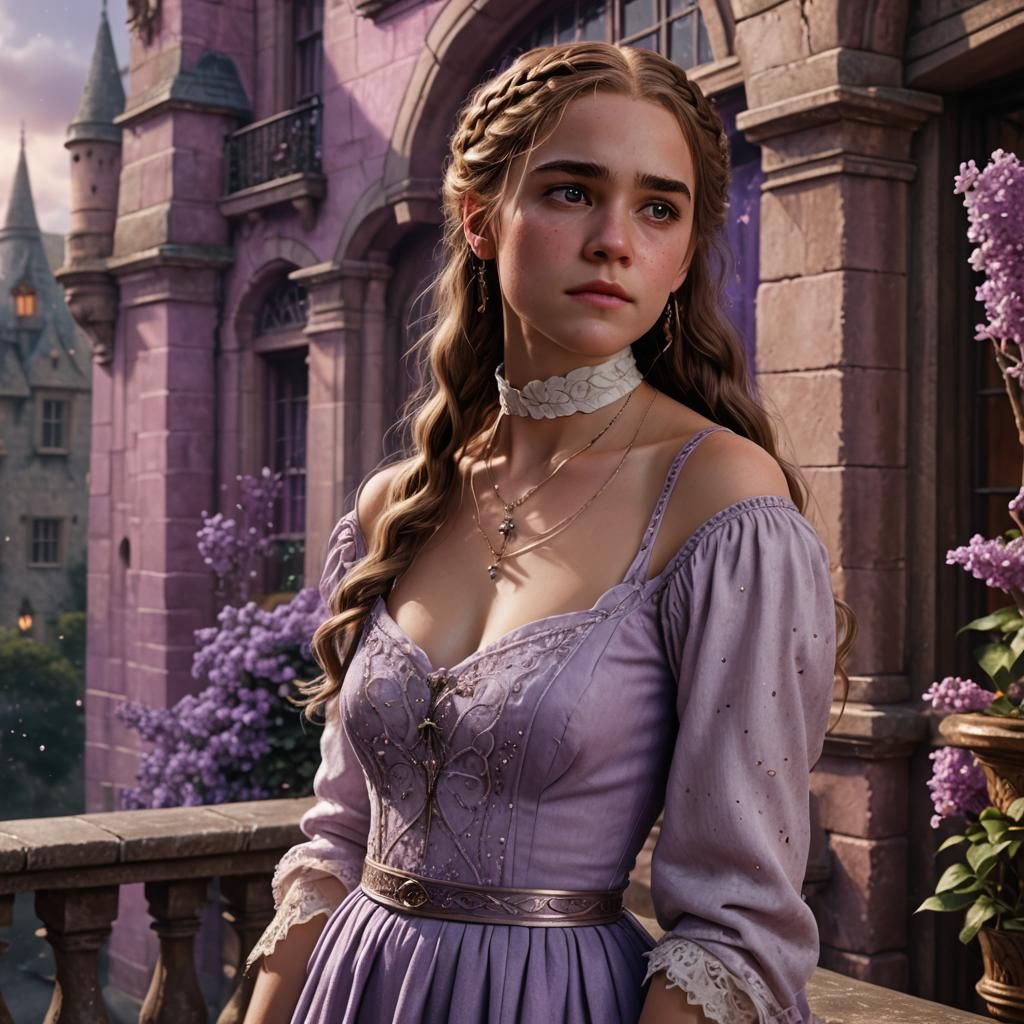 Hermione Granger at Yule Ball in Detailed Digital Art