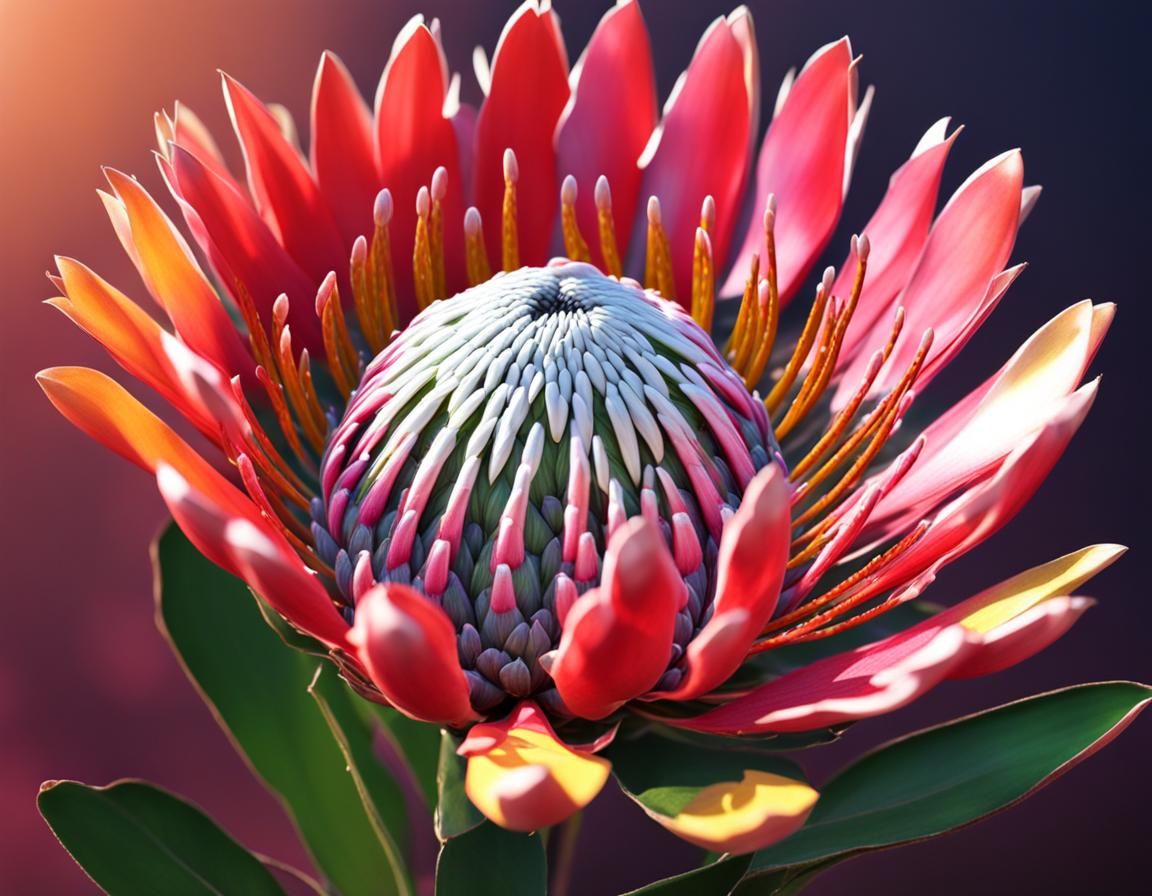 Hyperrealistic Protea Flower in Cape Town