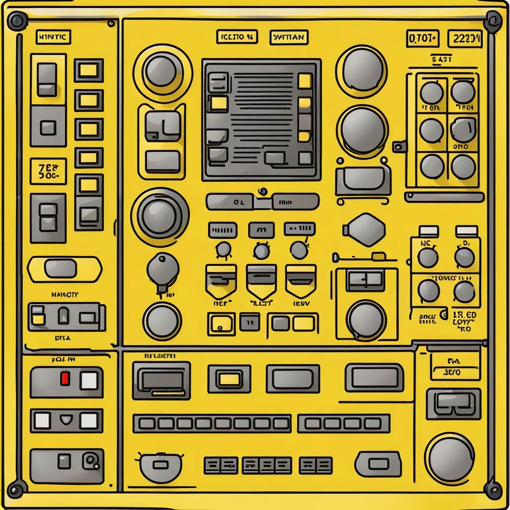 Yellow Electric Device Control Panel