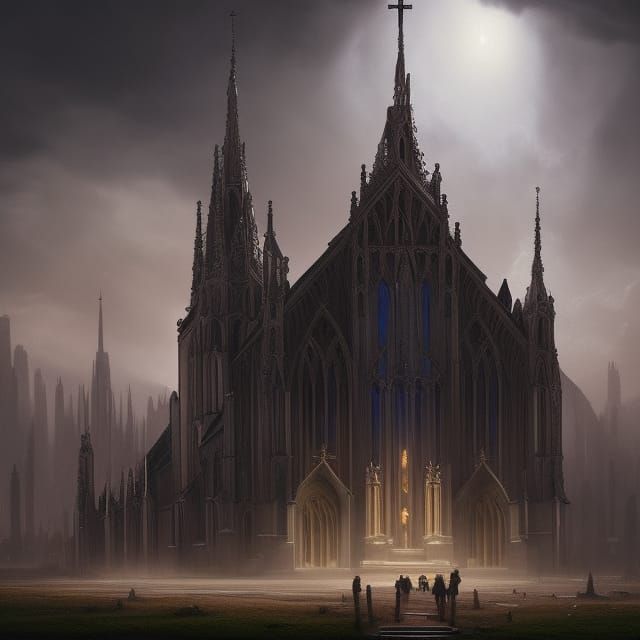 Epic Cinematic Church Digital Matte Painting