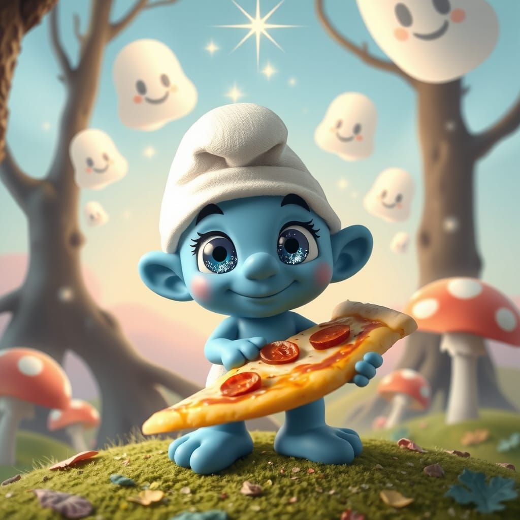 smurf pizza