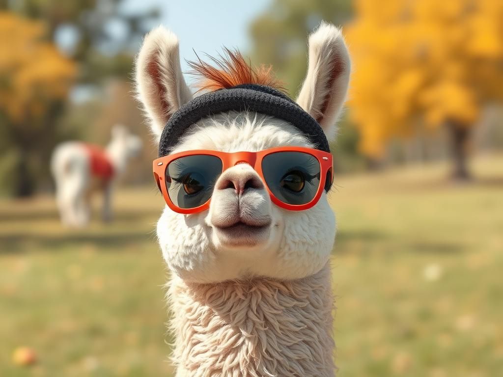 Adorable Adventurous Alpaca AI Art