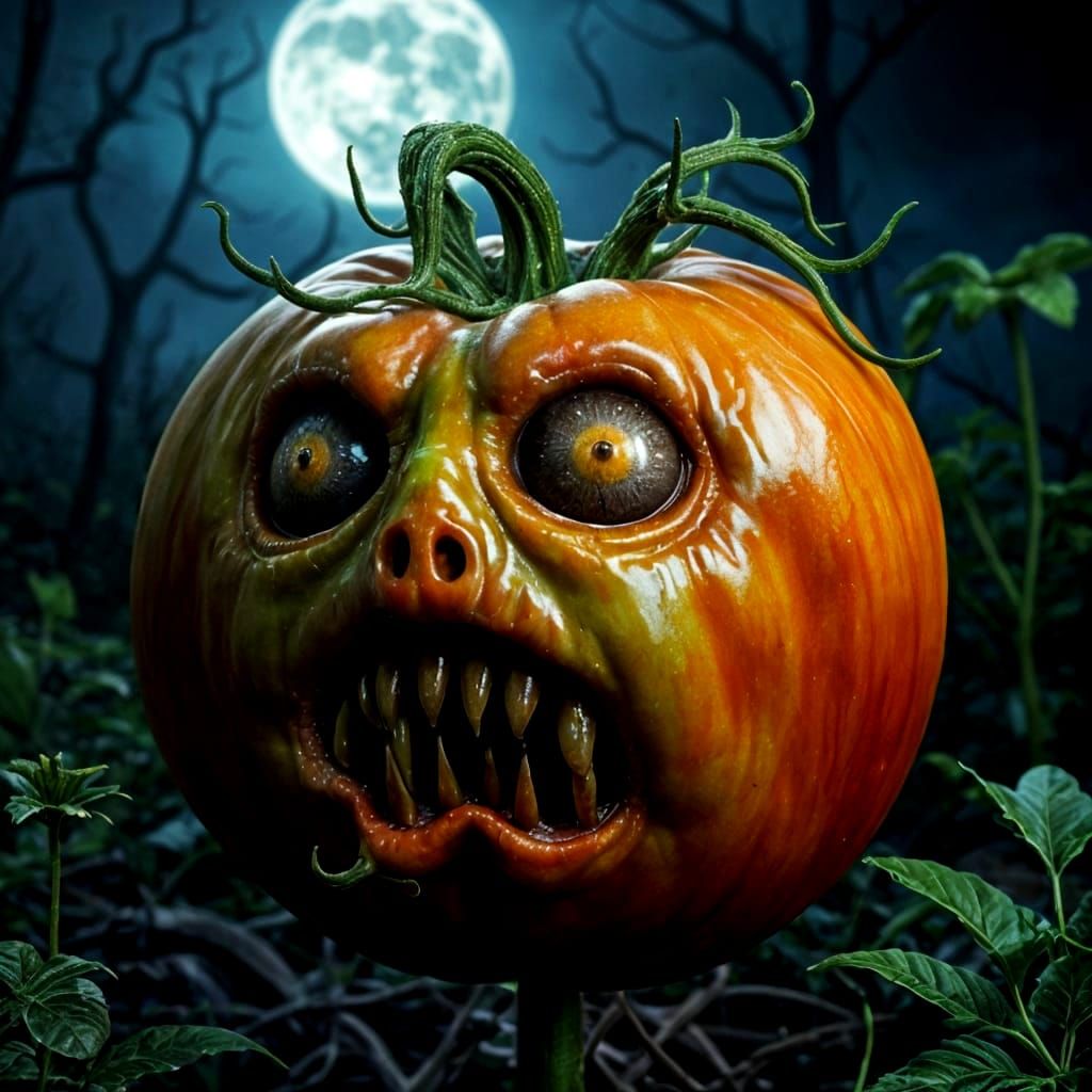 Ghastly Mutant Tomato in Creepy Garden