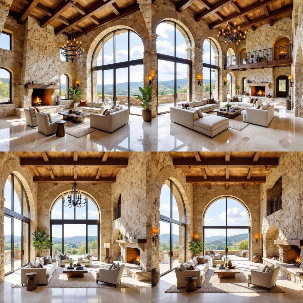 Tuscan Fortress: Medieval Stone and Modern Glass Design