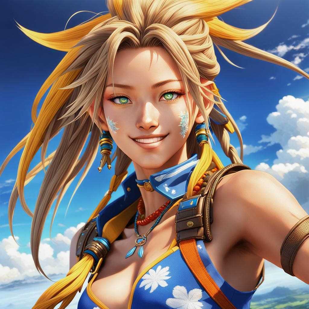 Rikku Final Fantasy X2 Portrait in 3D Anime Style