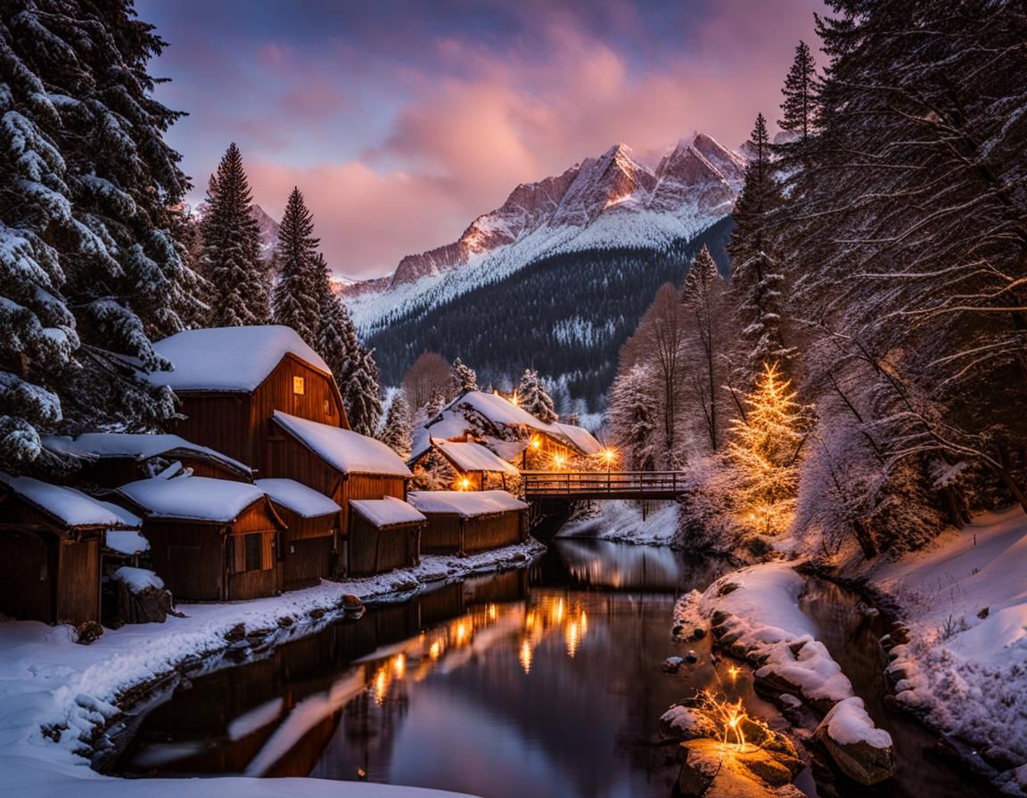 Festive Noël Scene: An AI Interpretation