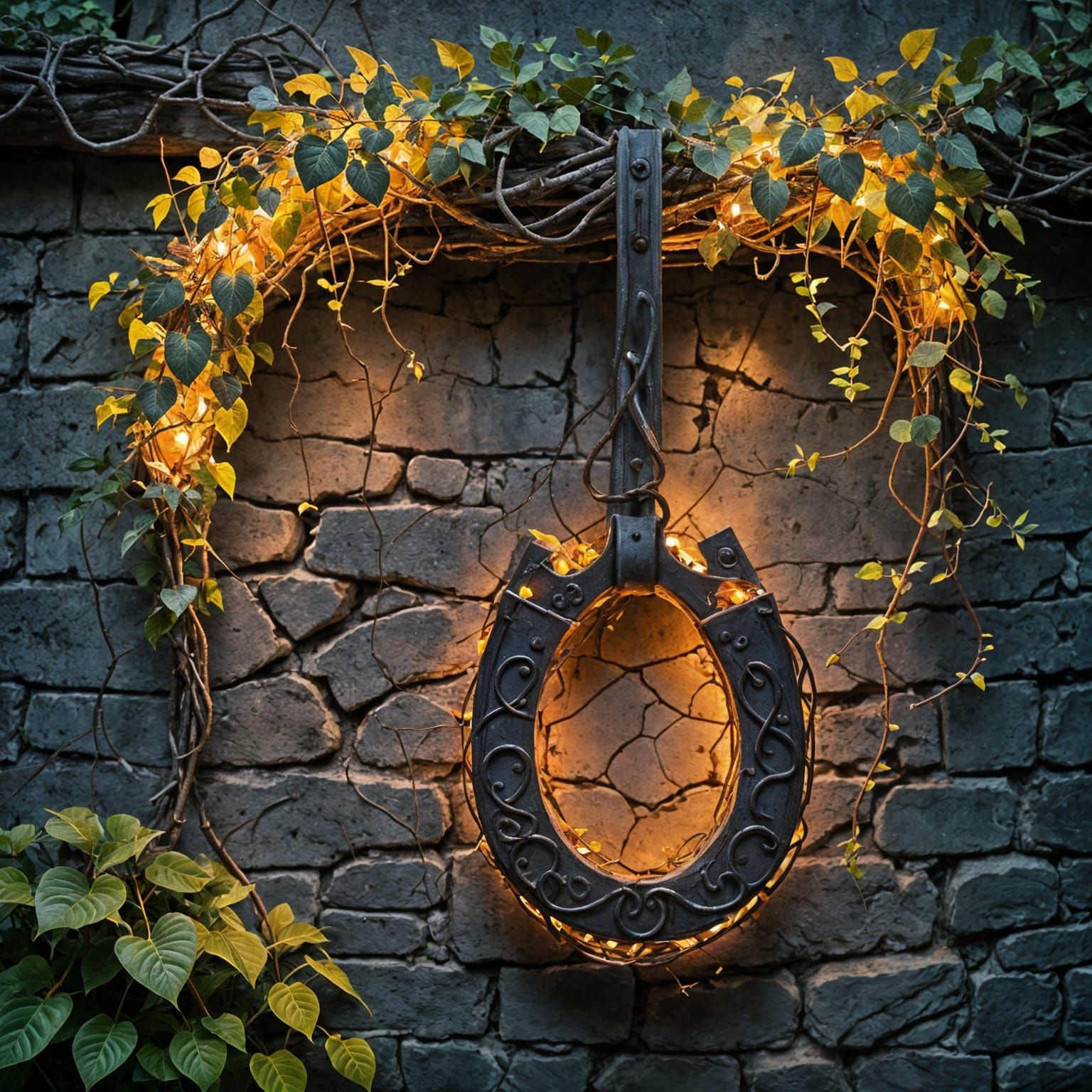 Upside Down Horseshoe Under Twilight