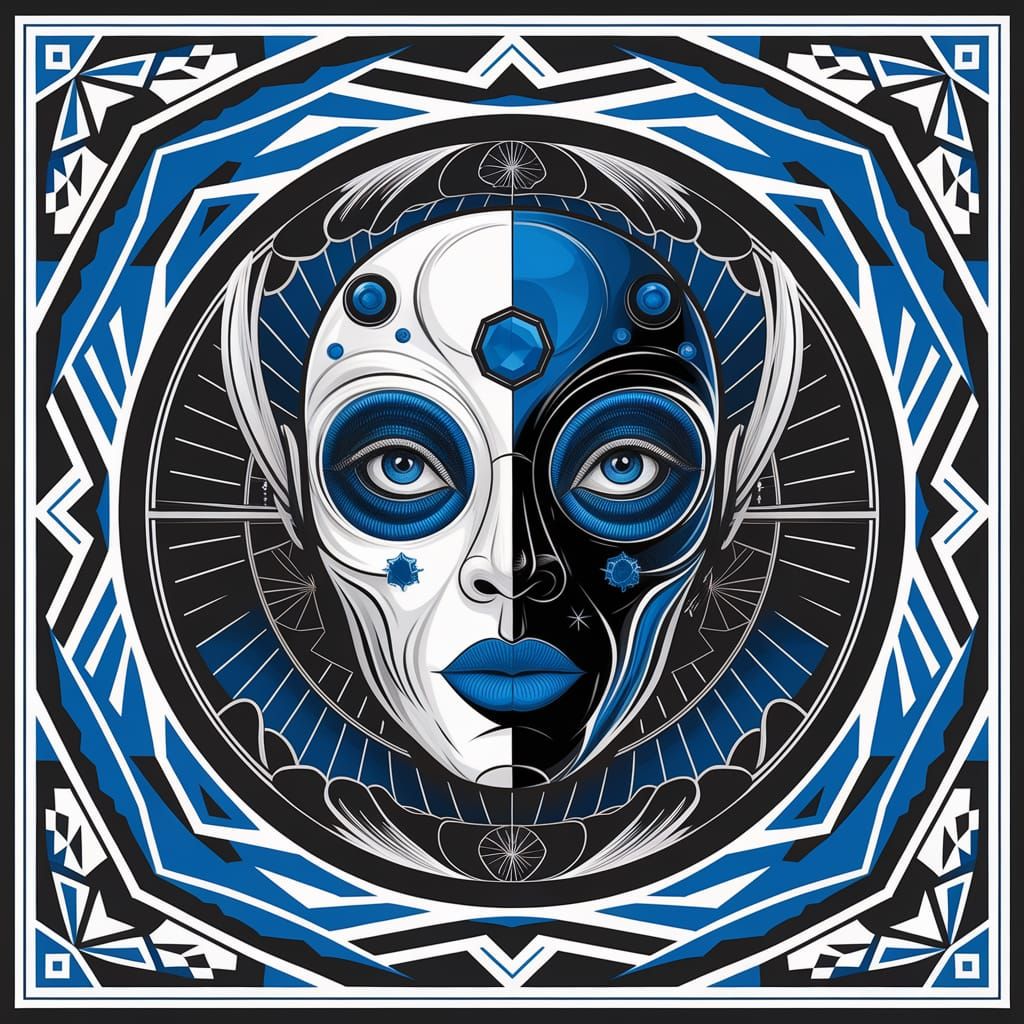 Burned White Mechanical Sapphire Abstract Texture