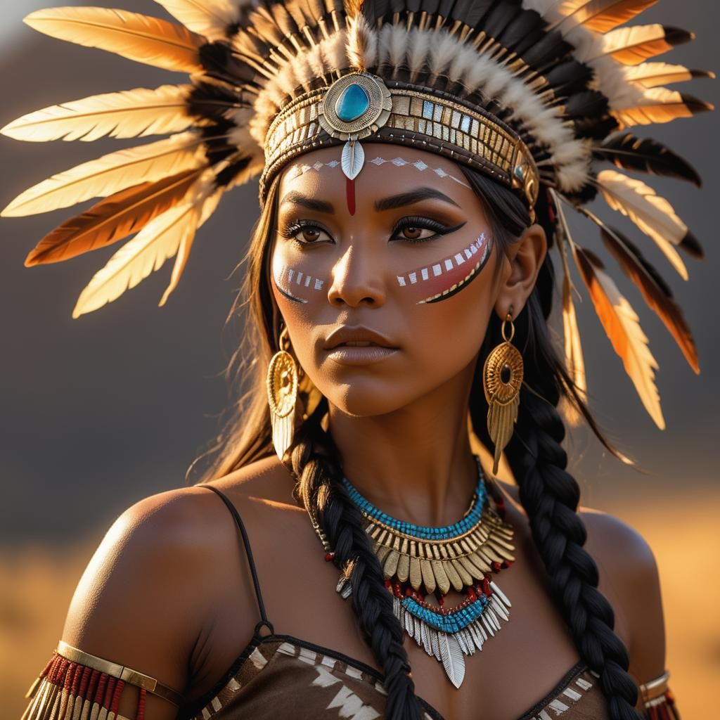 Native-american warrior princess