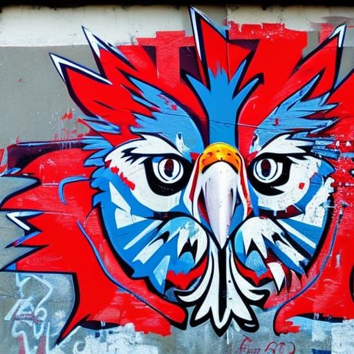 Graffiti Style Polish Eagle Art