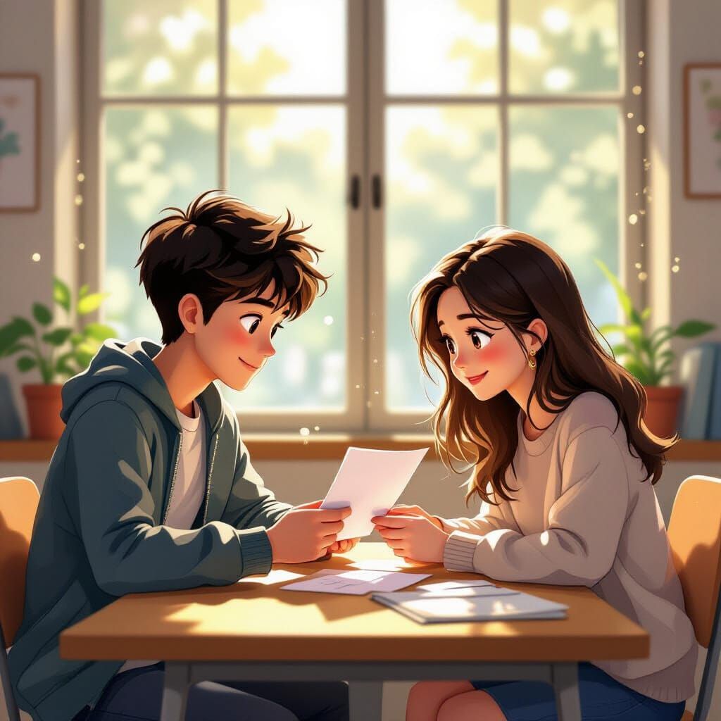 Secret Love Note Exchange in Class