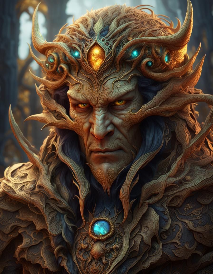 Detailed Matte Painting of a Drunk Man