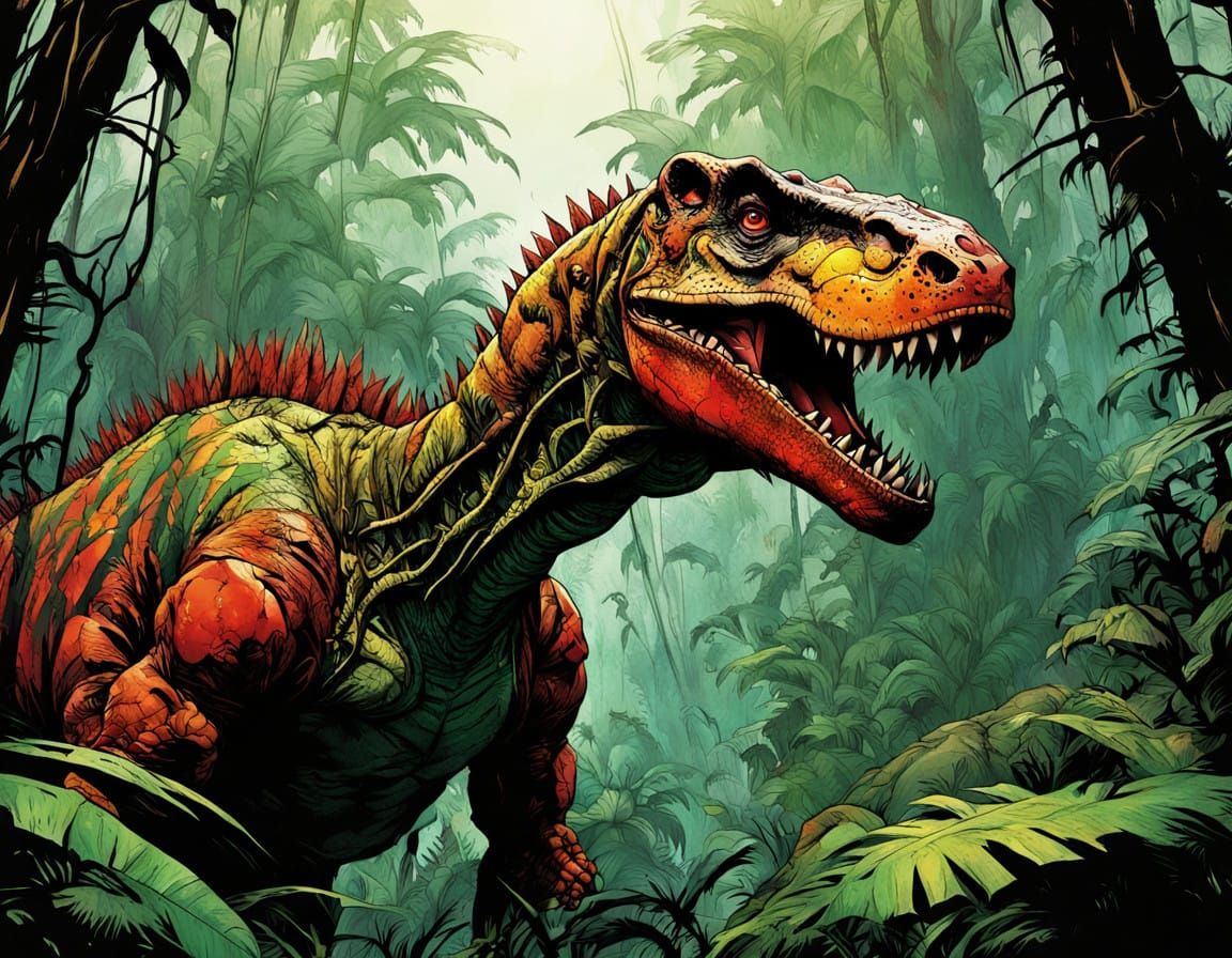 Ancient Jungle God Awakens in Vibrant 4K Art