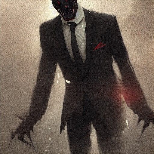 Sinister Soul Suit: A Gothic Horror Portrait