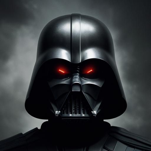 Ominous Darth Vader Illustration in Galaxy Bunker