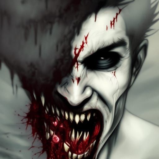 Bloody Vampire Portrait in Hyperdetailed Cinematic Style