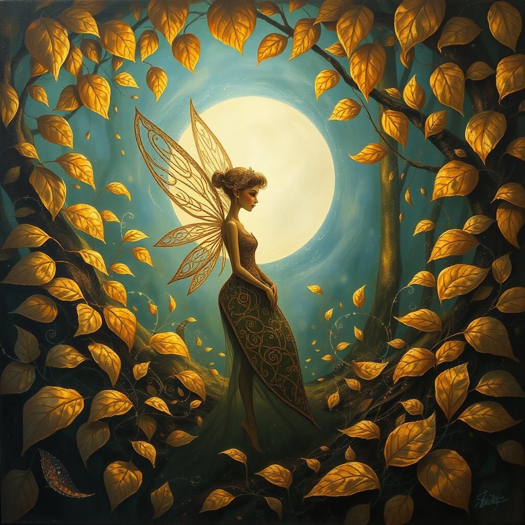 Whimsical Fairy Elf Couple in Dreamlike Forest