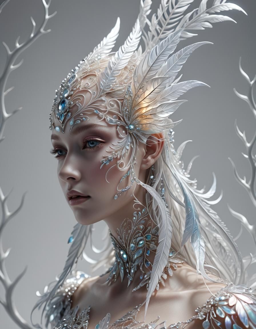 Dreamlike Surreal Creature Portrait in Hyperrealistic 3D Art