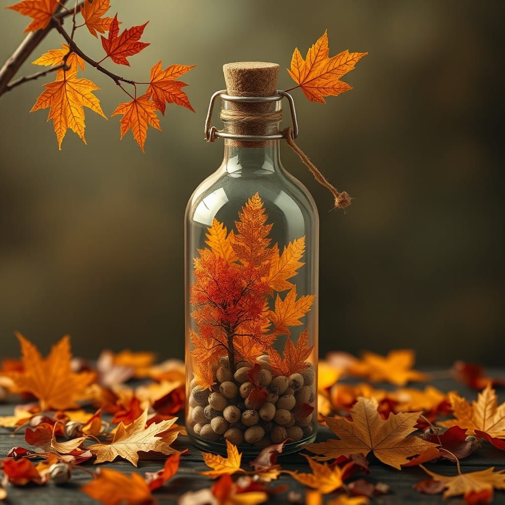 Autumnal Colors Encapsulated in a Bottle