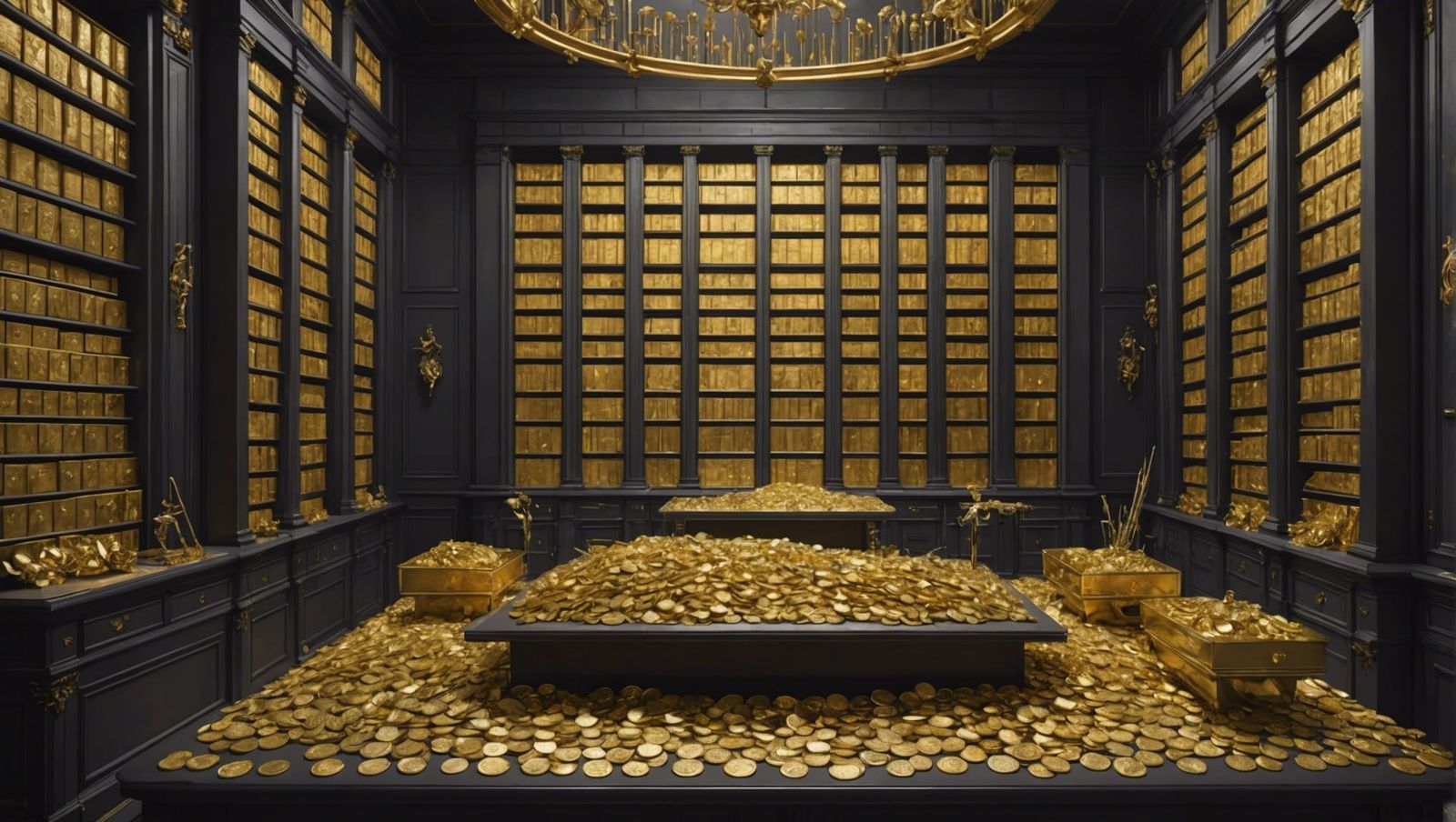 Gringotts Vault Filled with Gold: 3D Anime Art