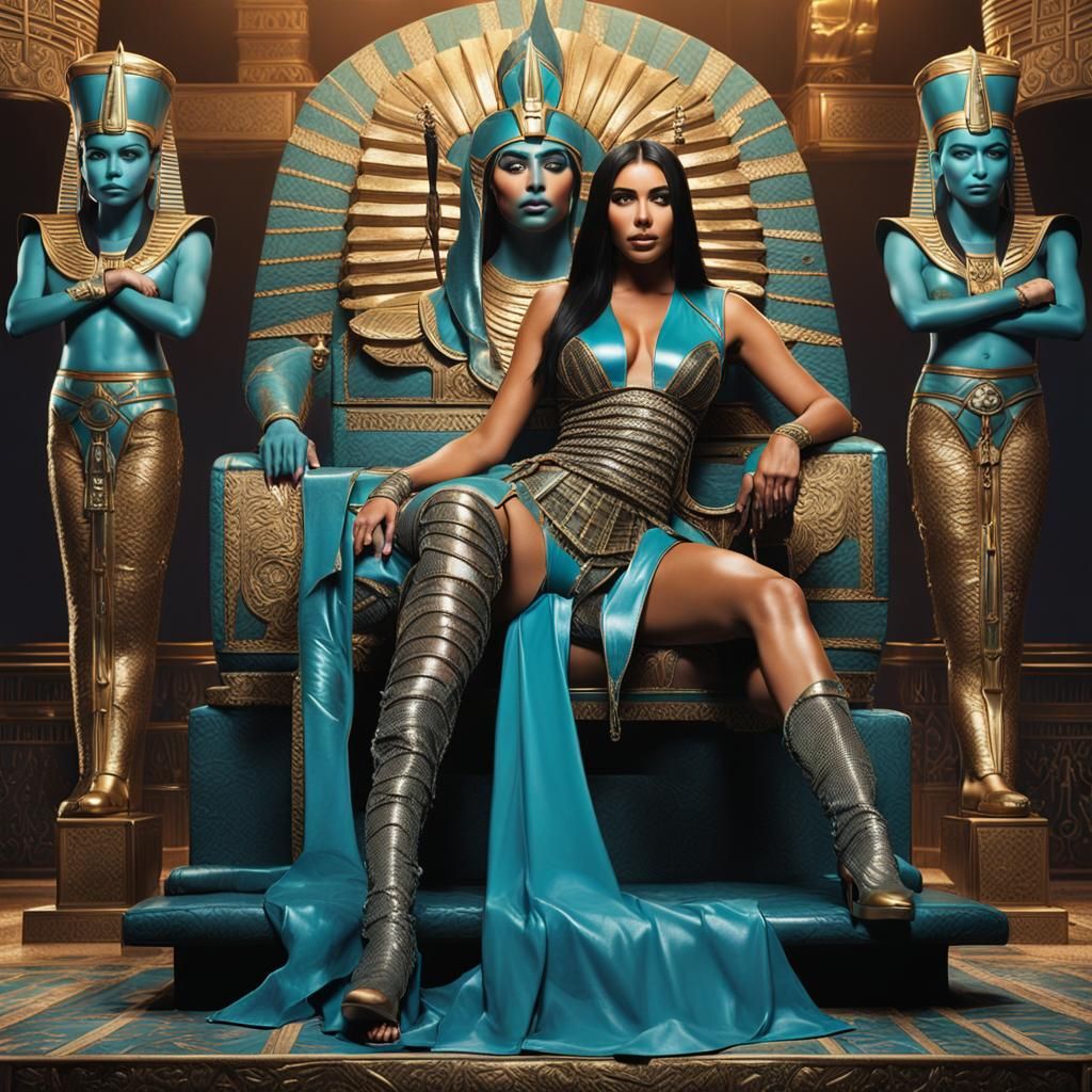 Kim Kardashian as Egyptian Goddess on Magazine Cover
