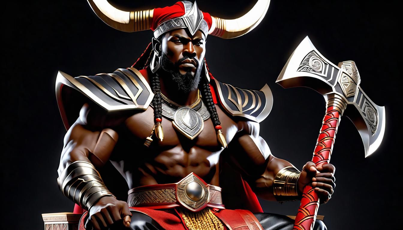 Shango: Yoruba God of Thunder on His Throne