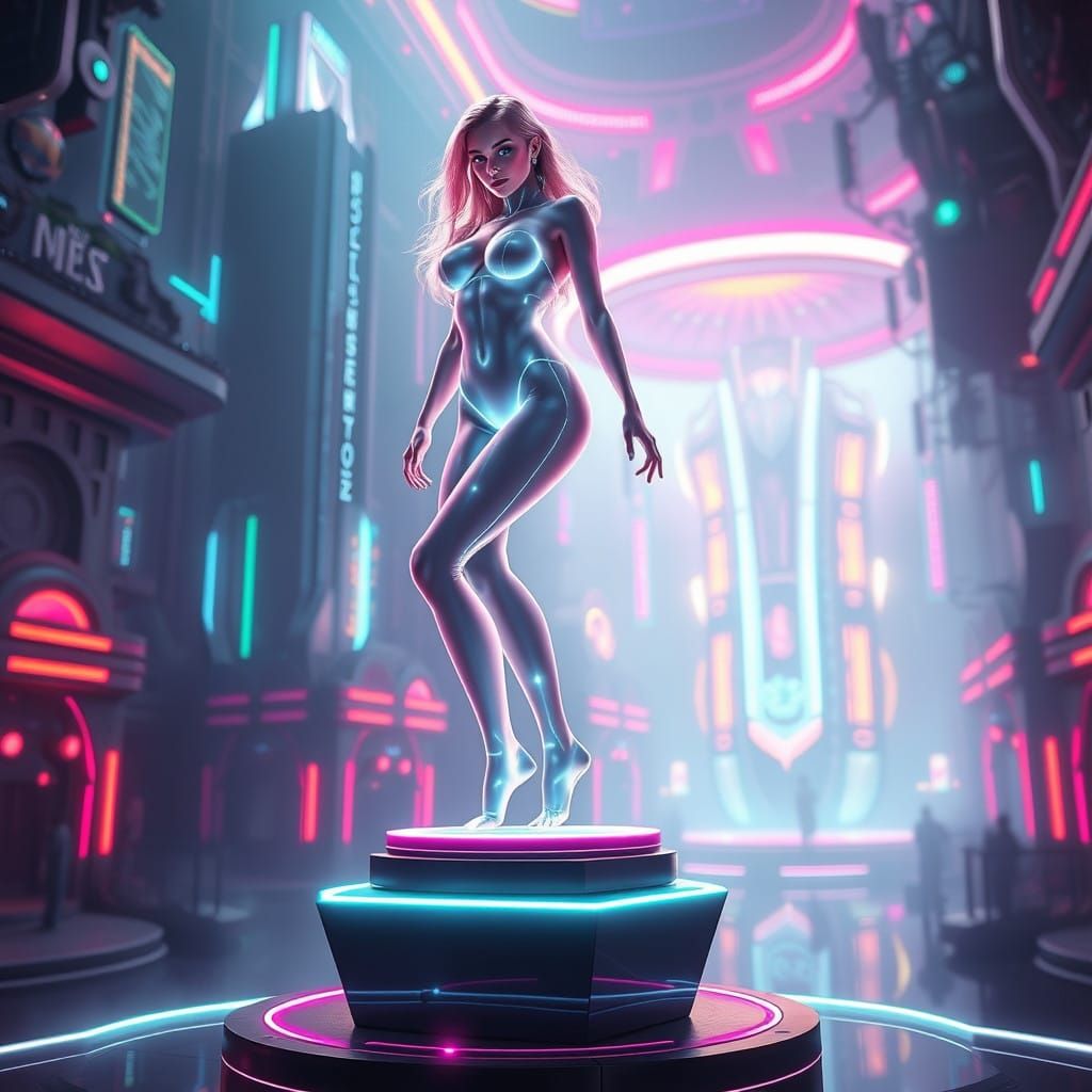 Ethereal Beauty in Futuristic Utopia