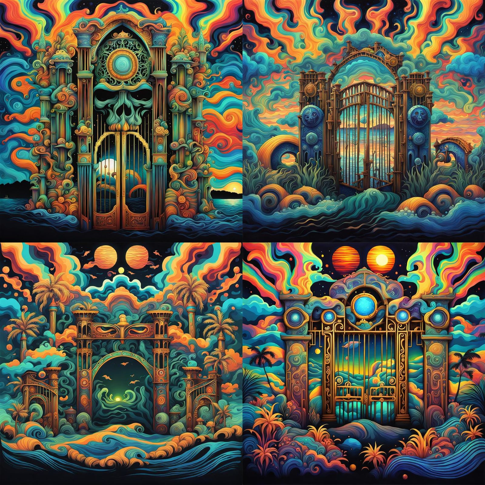 Beach Themed Trippy Gates of Valhalla