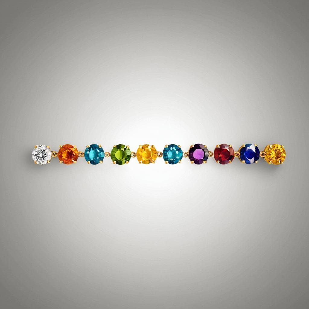 Gold Tennis Bracelet with Brilliant Gemstones