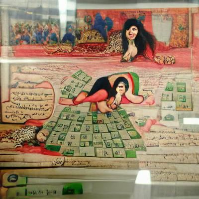 Qajar Art: Prostitute's Monopoly Money Fury
