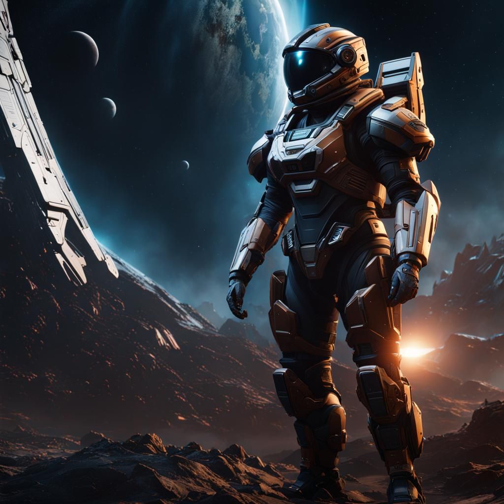 Star Citizen in Space: Detailed Matte Painting