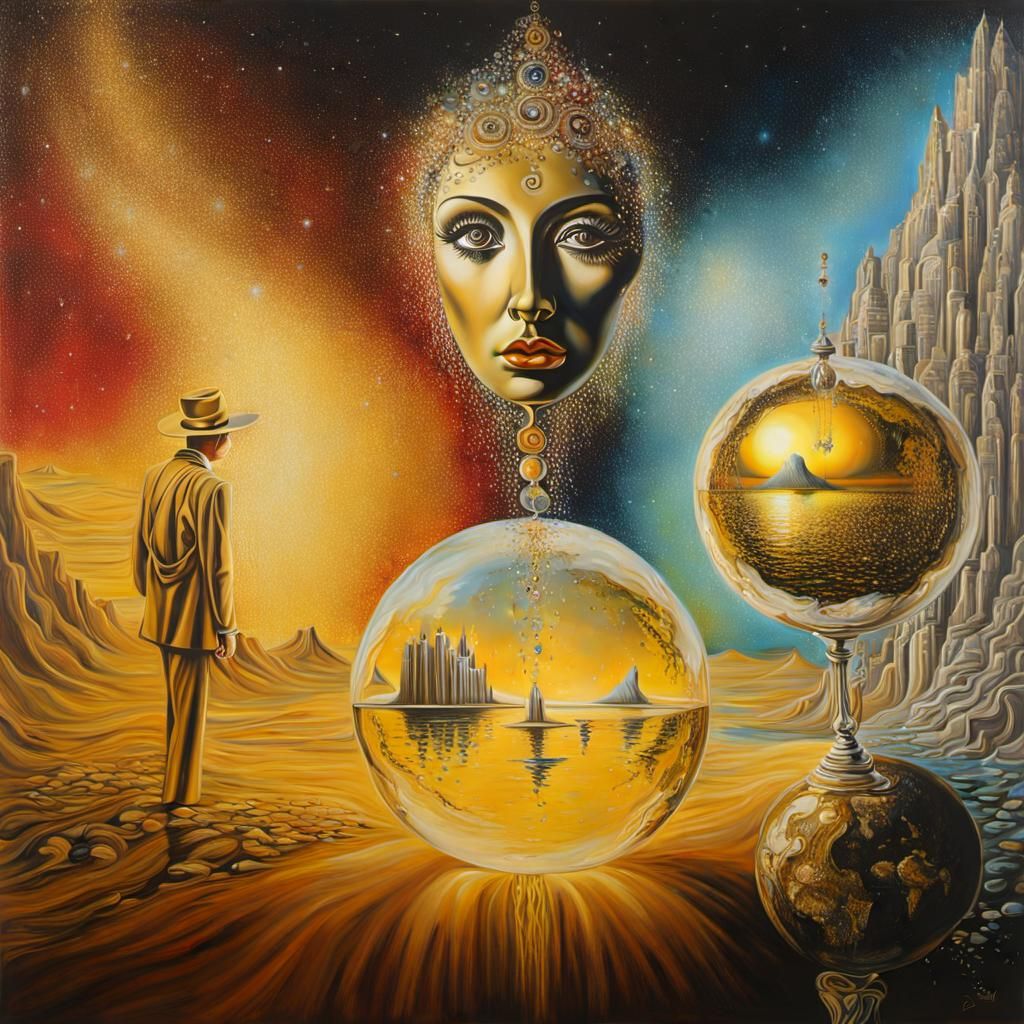 Surreal Past and Future Fantasy Landscape